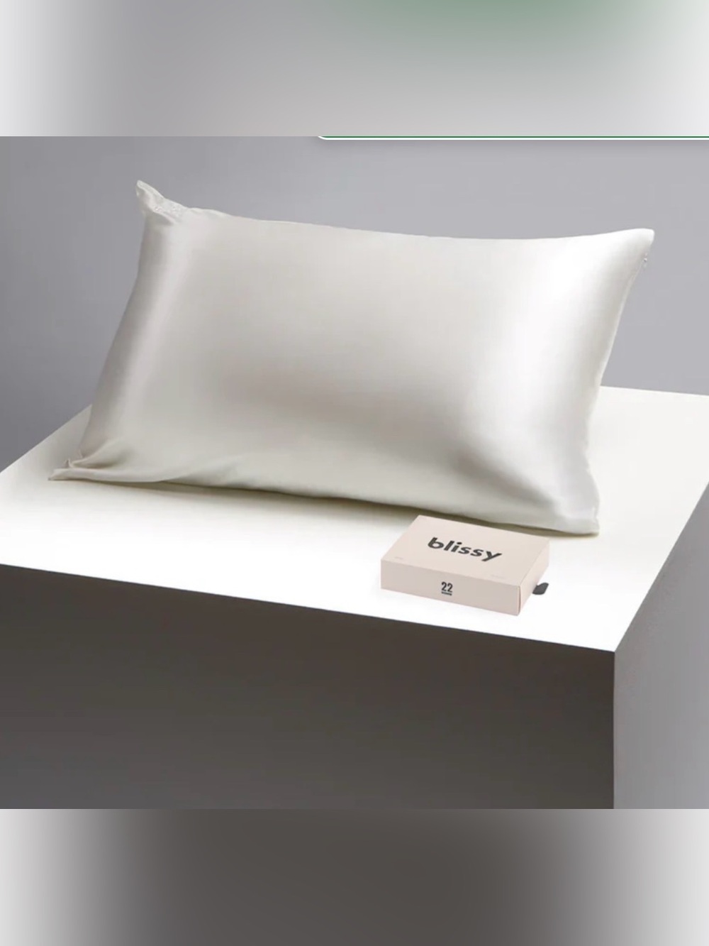 New silk pillowcase! Blissy White Mulberry Silk Pillowcase. Size Queen